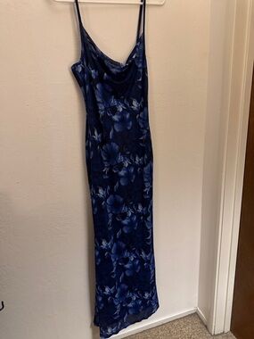 Allegra K Mesh Floral Sleeveless Bodycon Maxi Dress